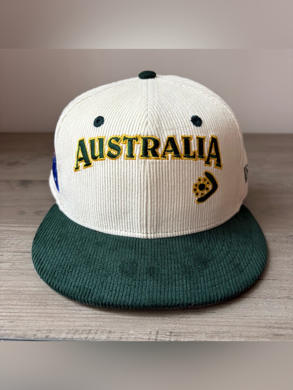 RARE New Era 9Fifty Chrome WBC Baseball Team Australia Corduroy SnapBack Hat